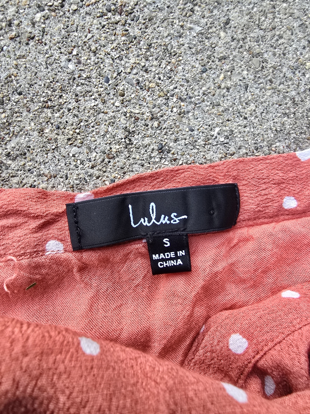 Lulu's Rust-Red Polka Dot Wrap Midi Skirt - Picture 2 of 2